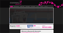 Desktop Screenshot of bowmanvillegymnastics.com