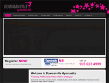 Tablet Screenshot of bowmanvillegymnastics.com